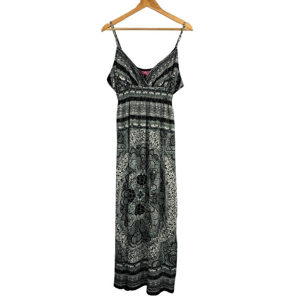 Black & White Sleeveless Maxi Dress By Shes Cool Size L